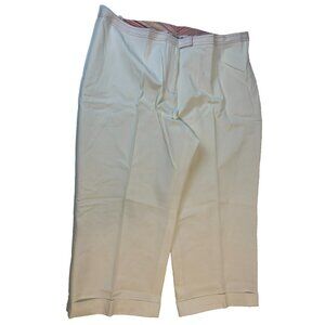 Jillian Jones Women's White Denim Rolled Leg Capri Pants Size 24W